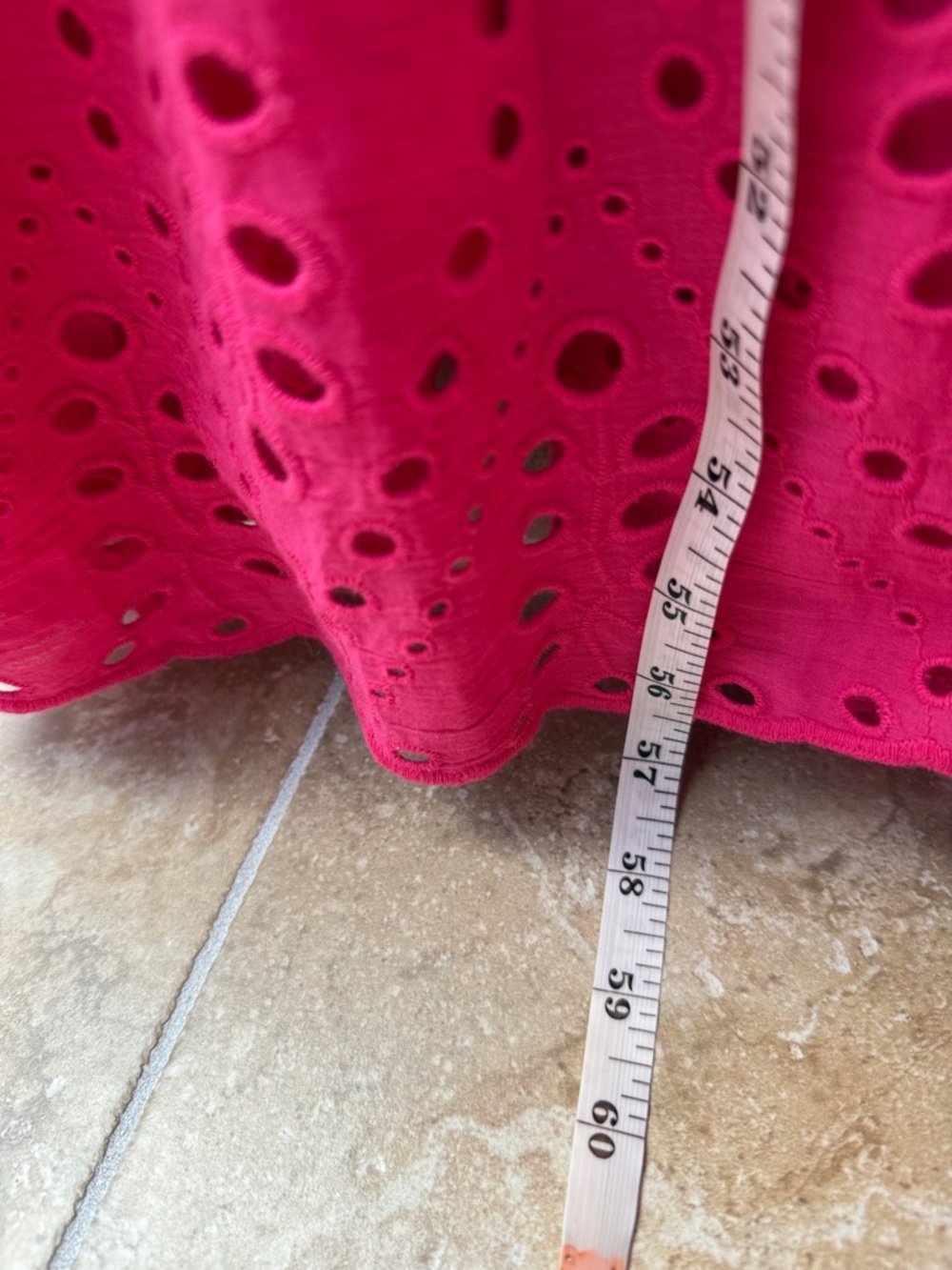 Sundance Juno Eyelet Maxi Dress Pink Pockets Elastic Waist Flutter Sleeves Large - Picture 15 of 16